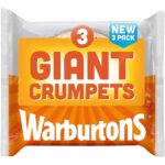 Warburtons Giant Crumpets, Pack of 3