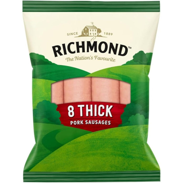 Richmond 8 Thick Pork Sausages 410G
