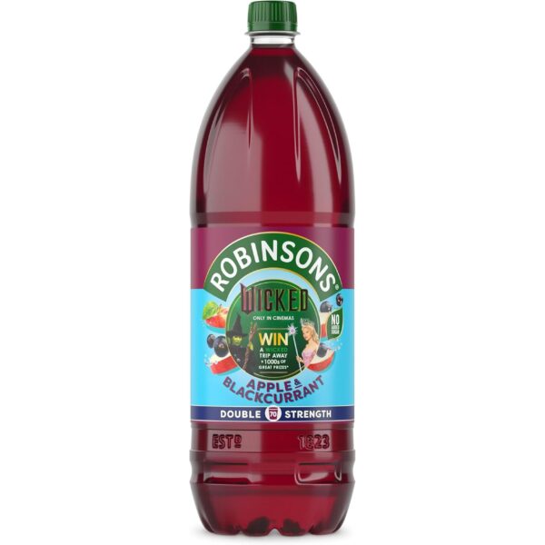 Robinsons Double Strength Apple & Blackcurrant No Added Sugar Squash 1.75L