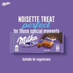 Milka Noisette Alpine Milk Chocolate Bar, Perfect for Sharing, 100G