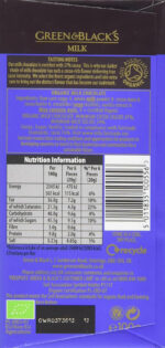Green & Black'S Organic Milk Chocolate Bar, 90 G