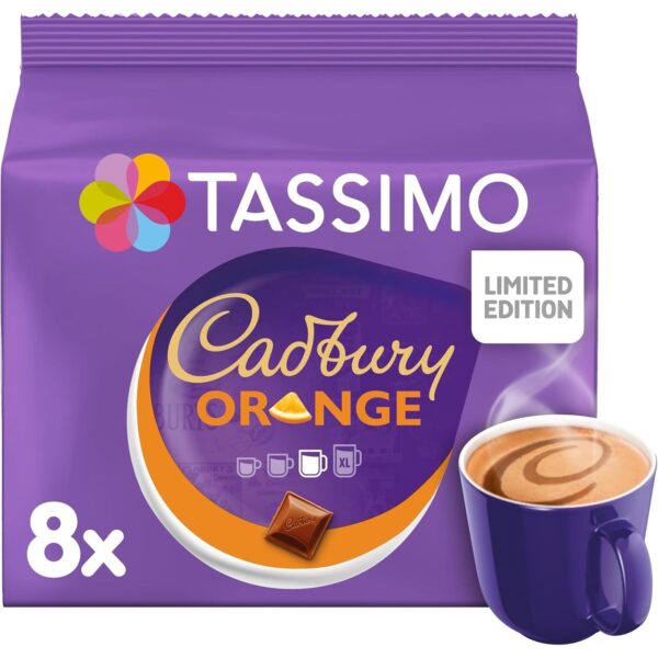 Tassimo Cadbury Orange Hot Chocolate Pods X8