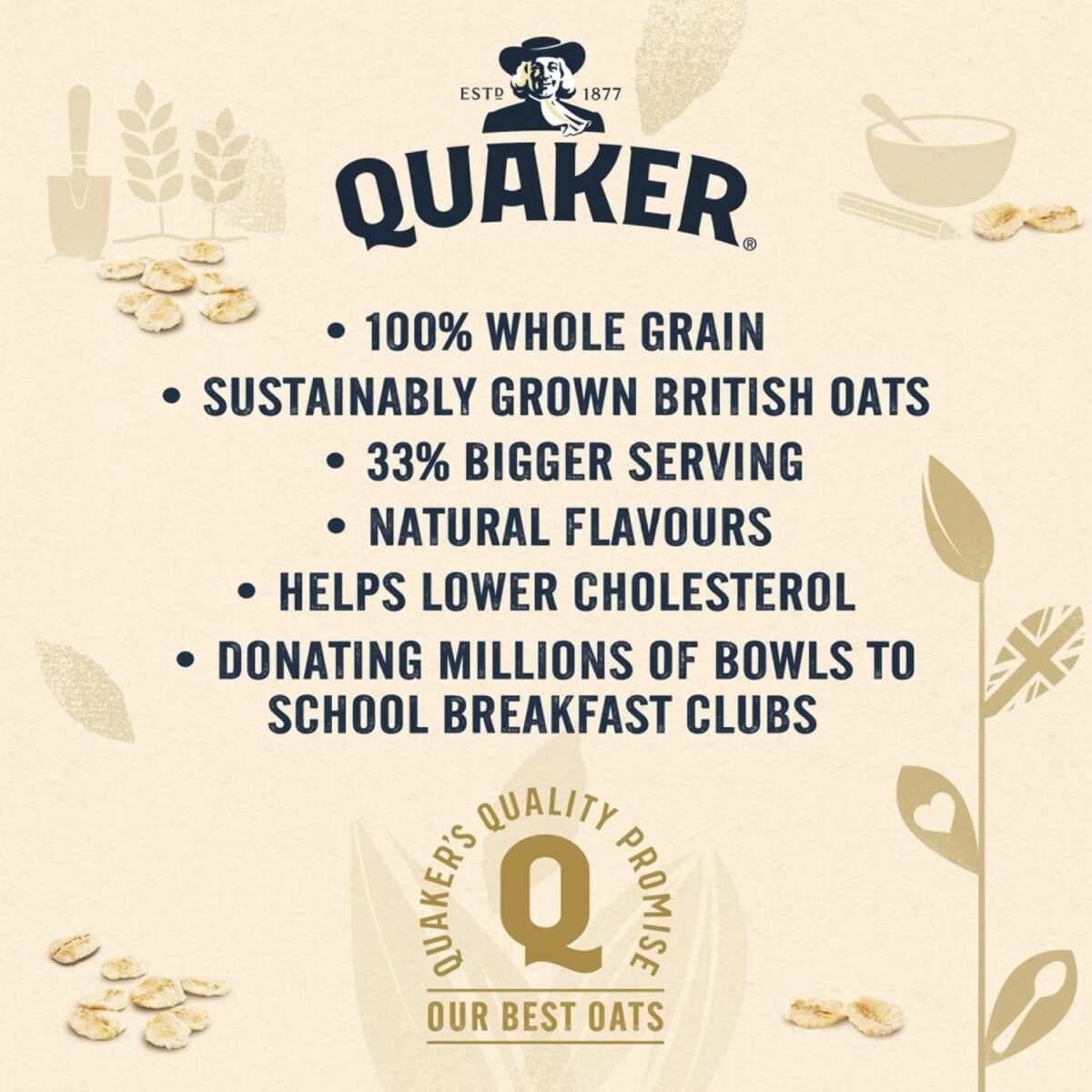 Quaker Oat so Simple Big Bowl Golden Syrup, 6 X 49.6 G