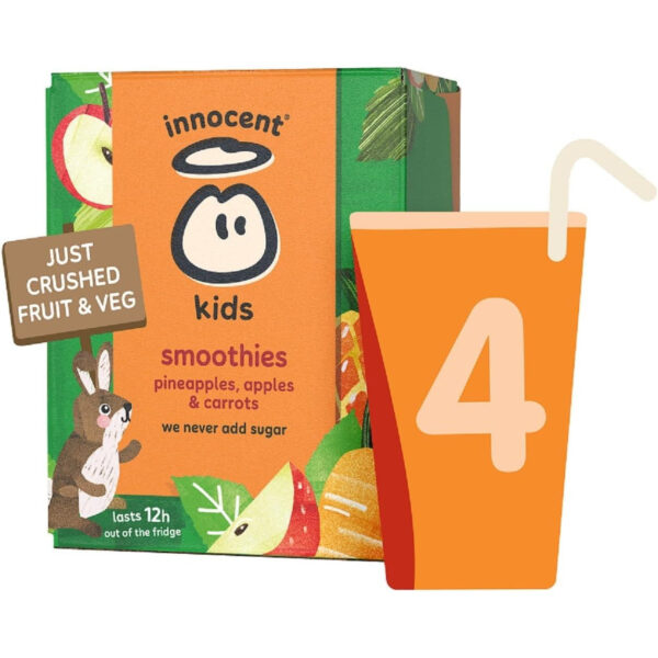Innocent Kids Smoothies Cherries, Strawberries & Apples 4X150Ml