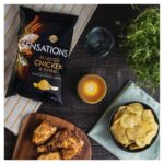 Sensations Roast Chicken and Thyme Thick Cut Premium Potato Crisps, Sharing Bag,150 G (Pack of 1)