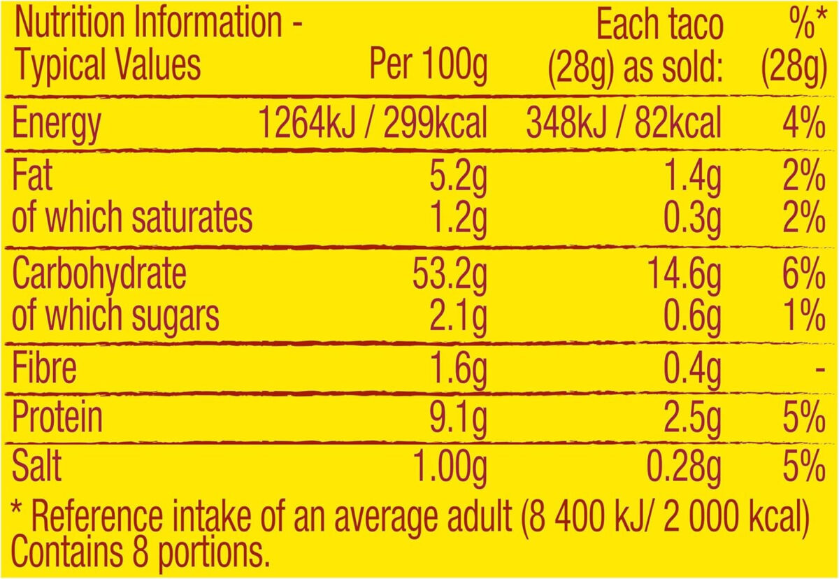Old El Paso Soft Taco 220G (8 Pack)