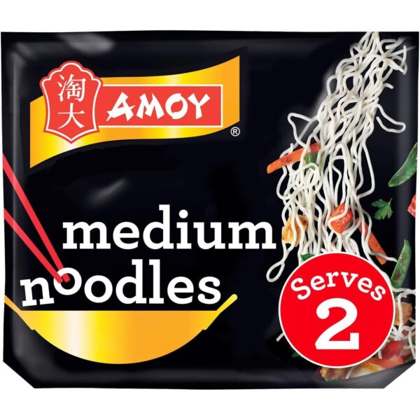 Amoy Straight to Wok Medium Noodles, 2 X 150G
