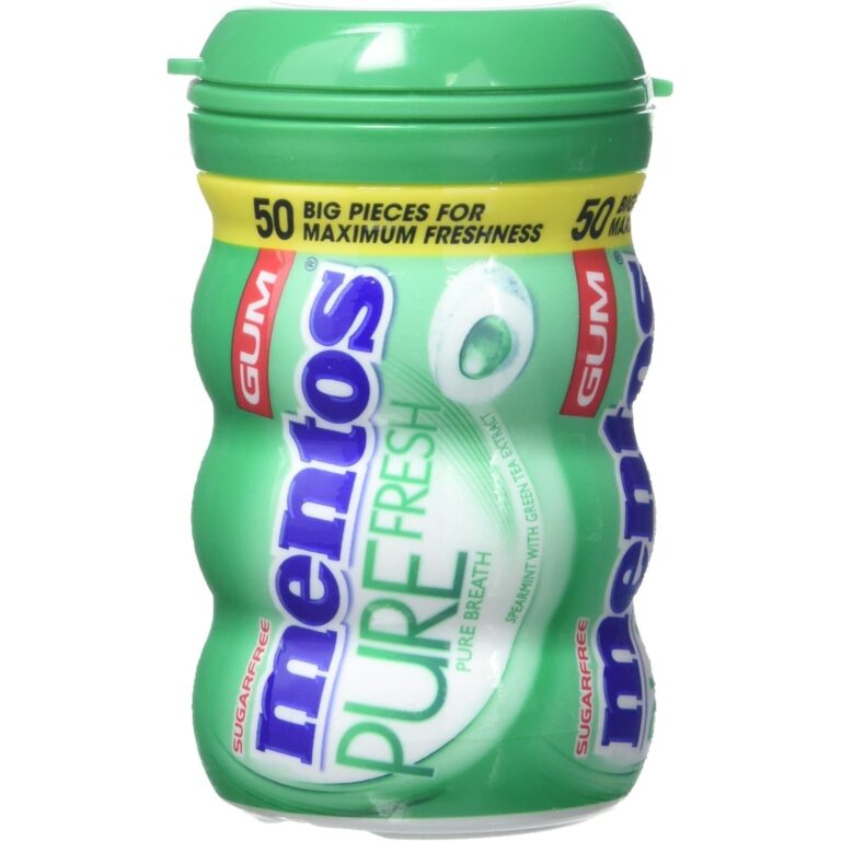 Mentos Pure Fresh Chewing Gum Sugar Free Spearmint, 100G