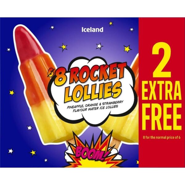 Iceland 8 Rocket Lollies 480G