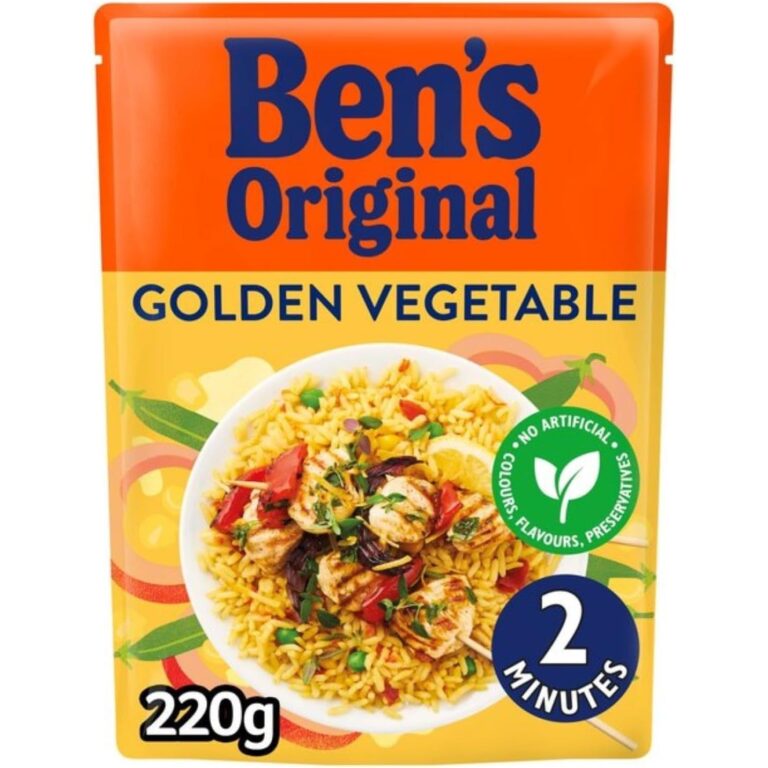 Ben'S Original Golden Vegetable Microwave Rice Pouch, 220G