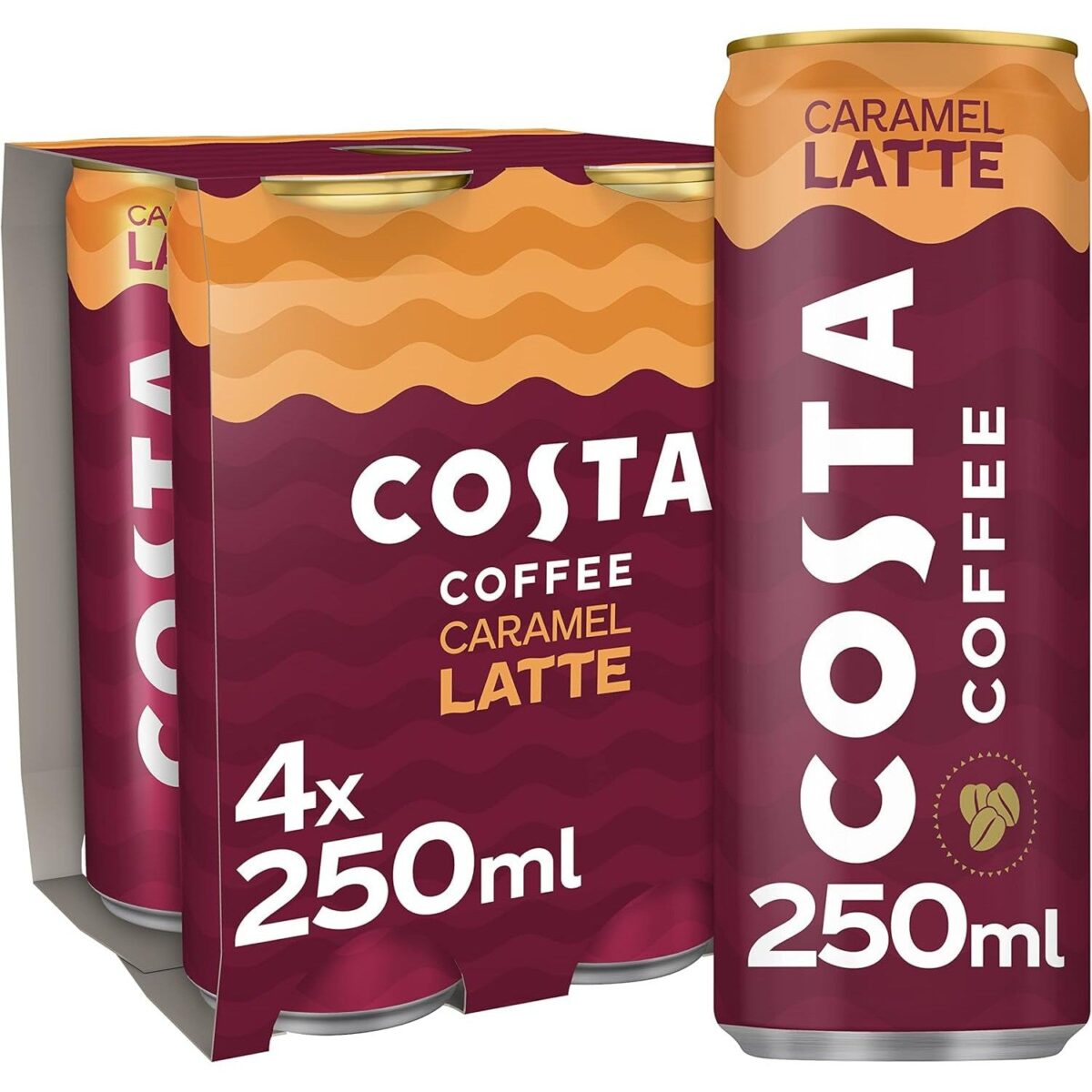 Costa Coffee Caramel Latte 4 X 250 Ml