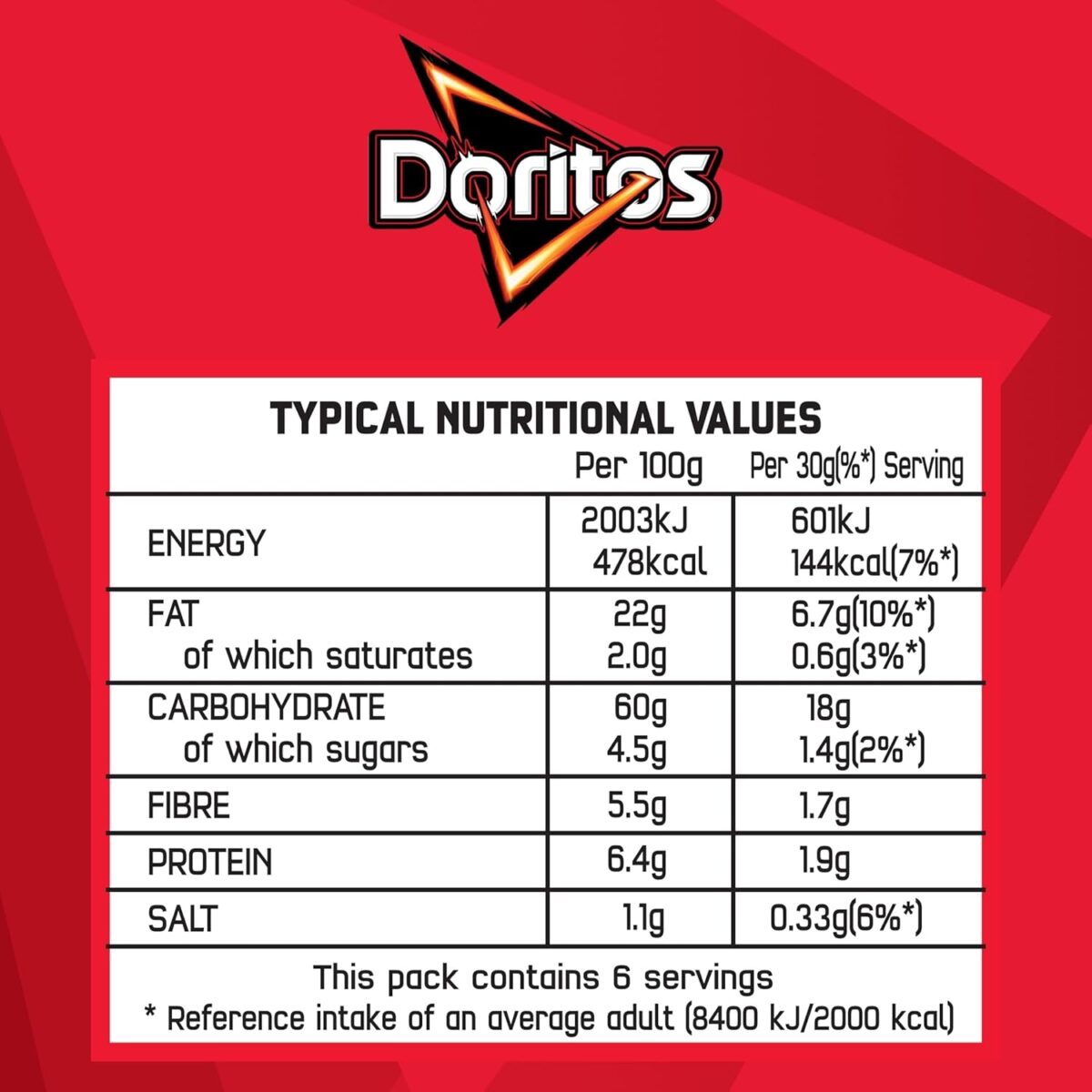 DORITOS CHILLI HEATWAVE 180G