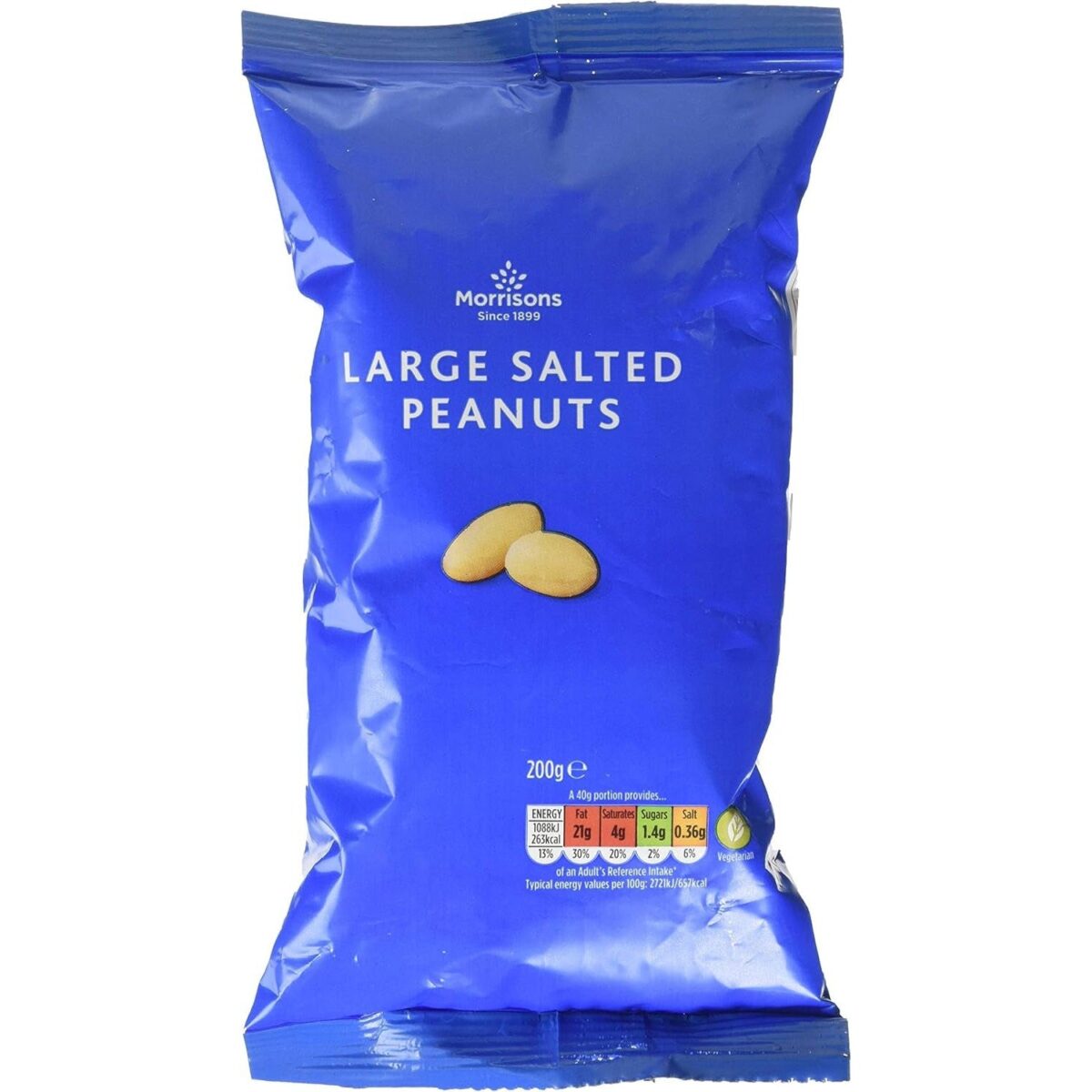 Morrisons Large Salted Peanuts, 200 G