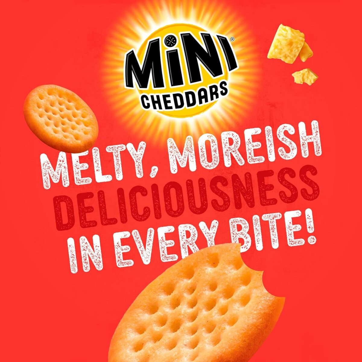 Jacob'S Mini Cheddars Red Leicester Flavour Multipack - Baked with Real Cheese, 6 Packs X 23G