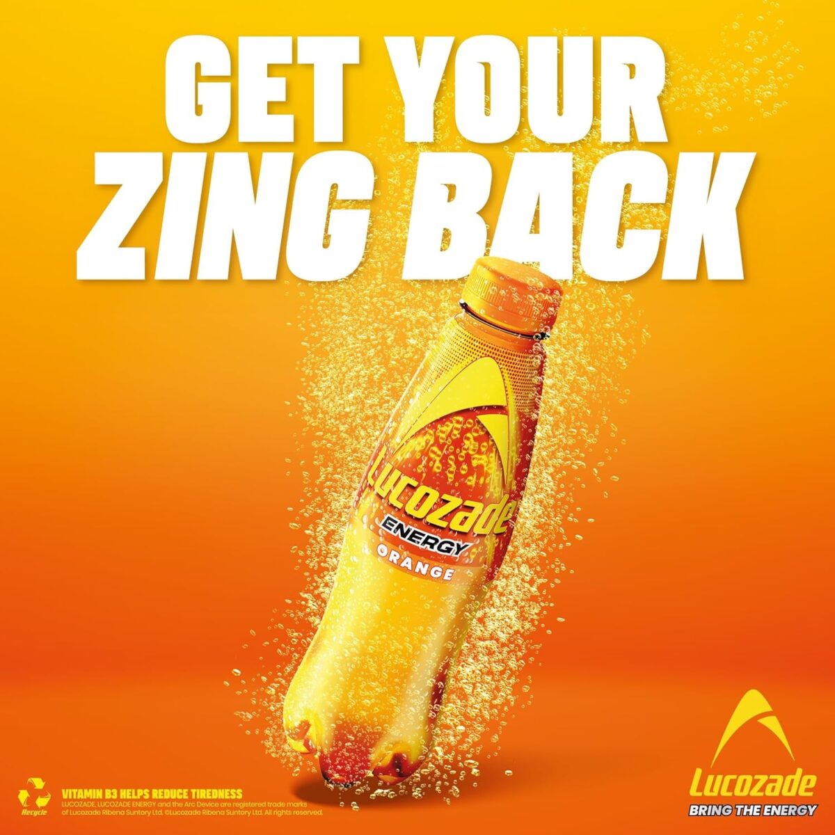 Lucozade Energy Drink Orange 900 Ml