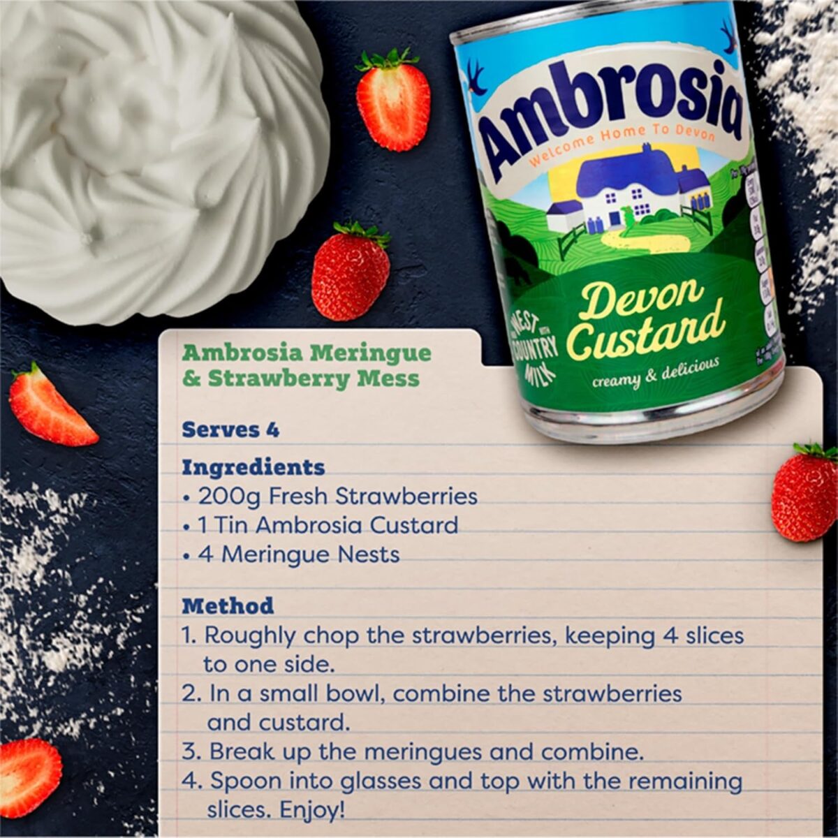 Ambrosia Devon Ready-To-Eat Original Custard Can 400 G (Pack of 1)