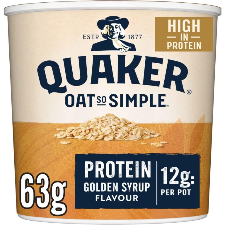 Quaker Oats Protein Pot Golden Syrup, 63G