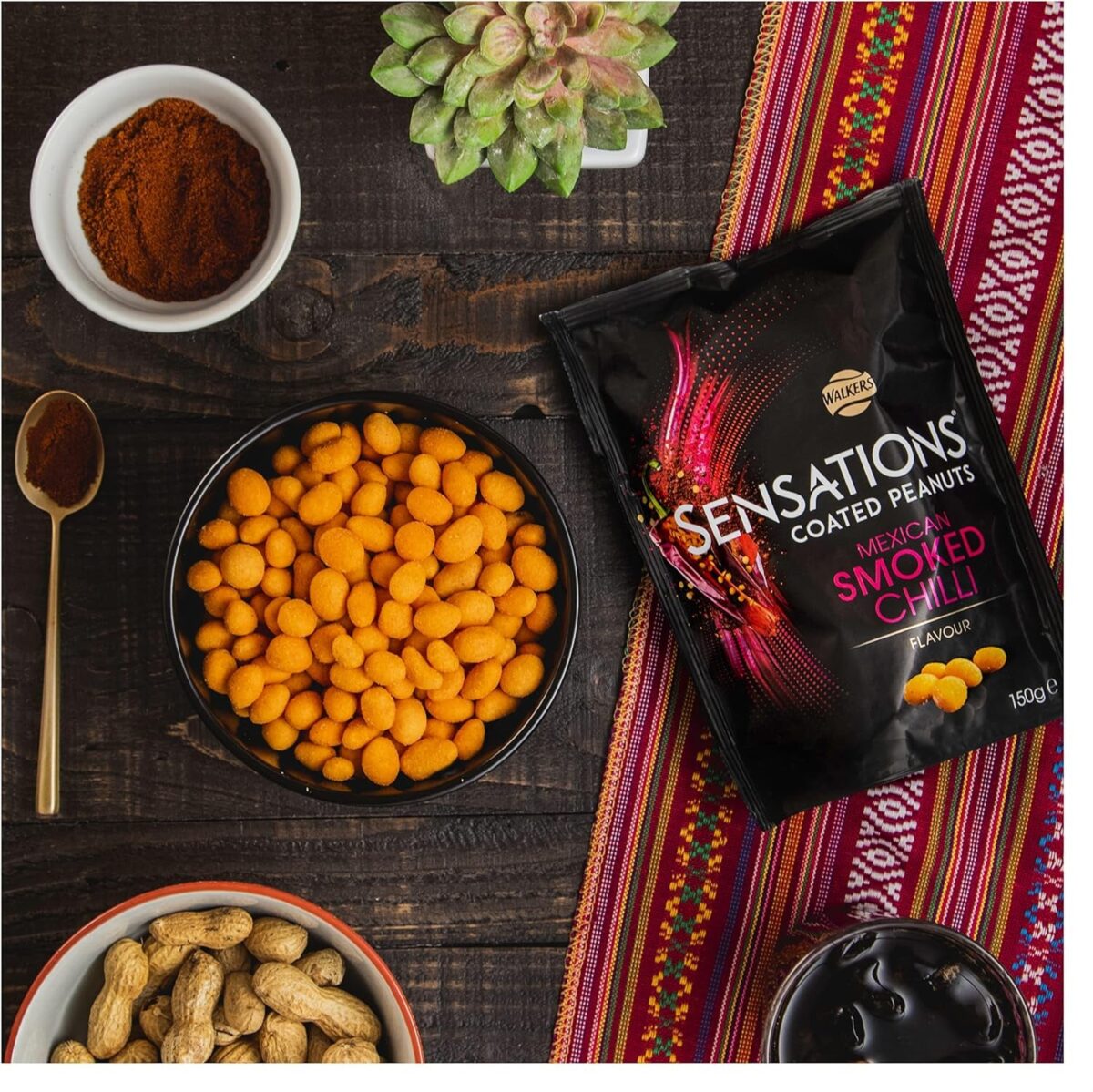 Sensations Mexican Smoked Chilli Coated Sharing Peanuts 150 G