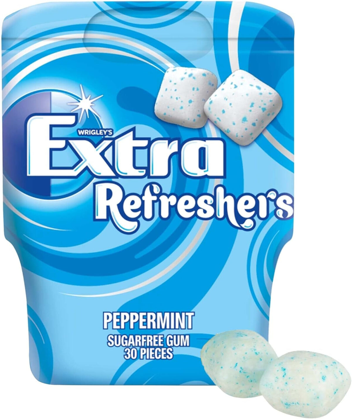 Wrigley'S Extra Refreshers Sugarfree Chewing Gum, Peppermint Flavour Bottle, 1 X 30 Pack