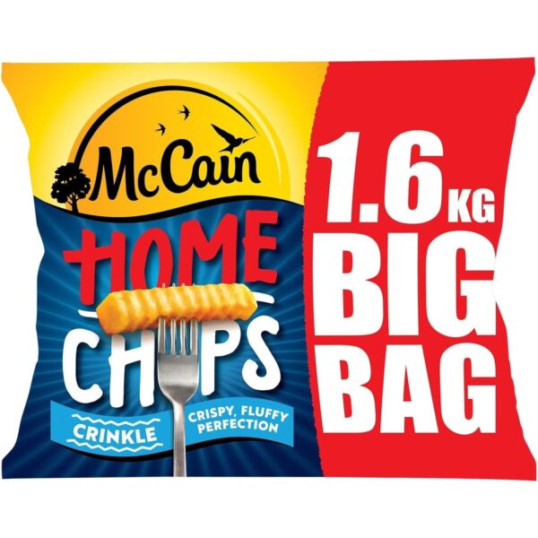 Mccain Home Chips Crinkle Cut, 1.6Kg (Frozen)