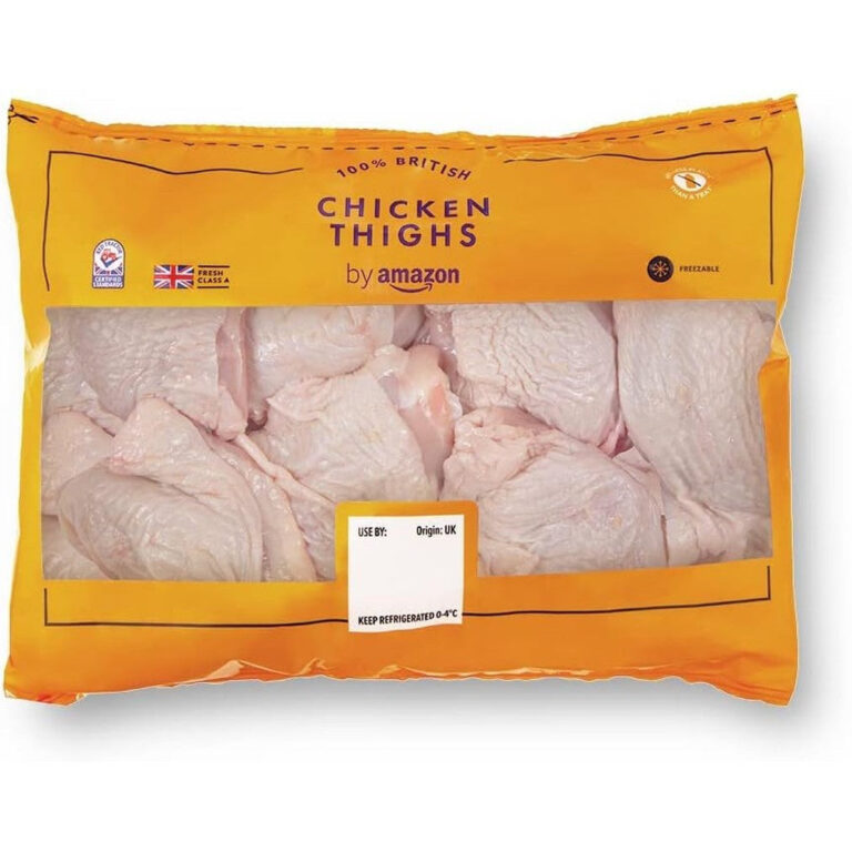 By Amazon British Fresh Chicken Thighs Skin-On and Bone-In, 1Kg