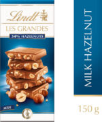 Lindt Les Grandes Milk Chocolate Hazelnut Bar 150G