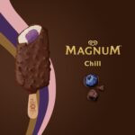 Magnum Chill Blueberry Cookie with Chocolate Made from Rainforest Alliance Certified Cocoa Ice Cream Sticks Crafted with Vegan Biscuit & Vanilla Ice Cream, Blueberry Sorbet and Cookie Pieces 3X 90 Ml