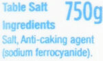 Morrisons Table Salt Bottle, 750G