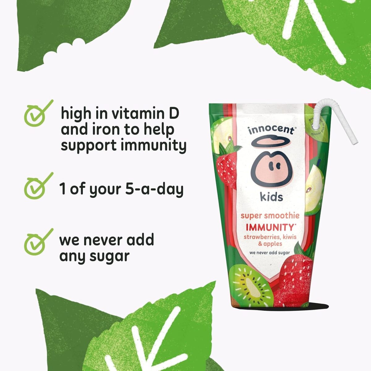 Innocent Kids Super Smoothie Strawberry, Kiwi & Apple 4X150Ml