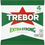 Trebor Extra Strong Peppermint Mints 4 Rolls, 165.2 G