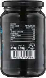 Karyatis Spanish Black Pitted Olives, Glass Jar, 350 G , Pack of 1