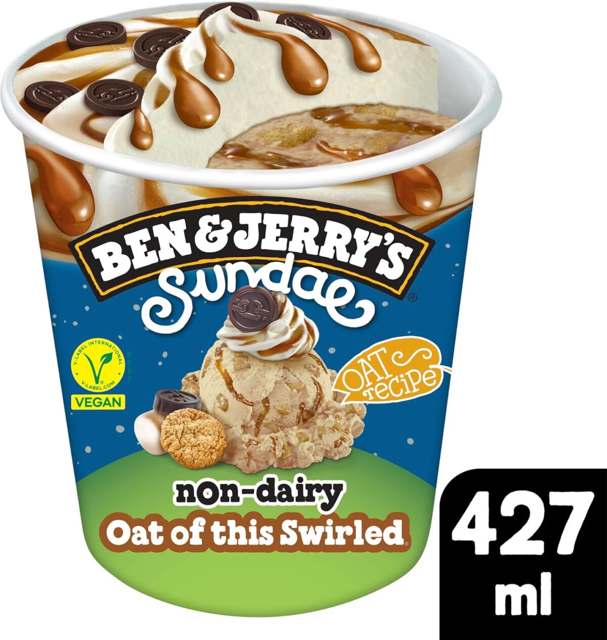 Ben & Jerry'S Sundae Non Dairy Oat of This Swirled Ice Cream Tub 427Ml