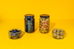 Karyatis Spanish Black Pitted Olives, Glass Jar, 350 G , Pack of 1