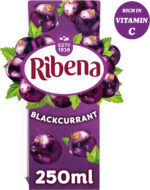 Ribena Blackcurrant Juice Drink Cartons - Multipack 6X250Ml; Real Fruit; Rich in Vitamin C; No Artificial Colours or Flavours ; Perfect for on the Go