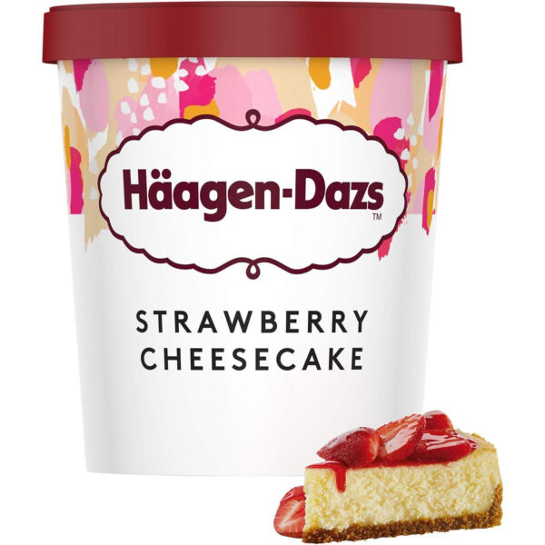 Häagen-Dazs Ice Cream, Strawberry Cheesecake, 460Ml (Frozen)