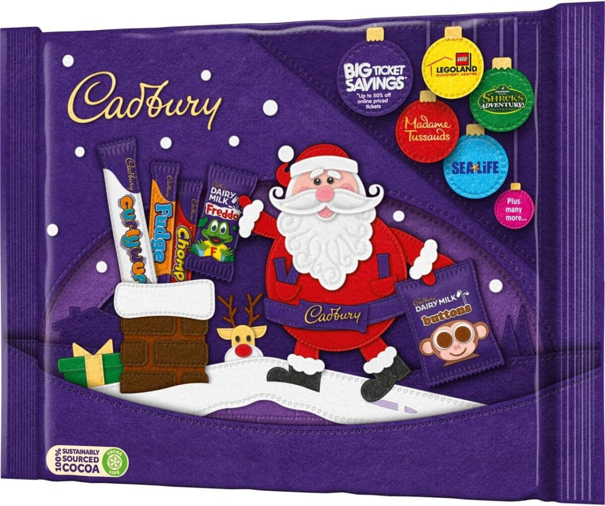 Cadbury Christmas Chocolate Selection Pack, Mix of Favourites, Christmas Chocolate, 78G