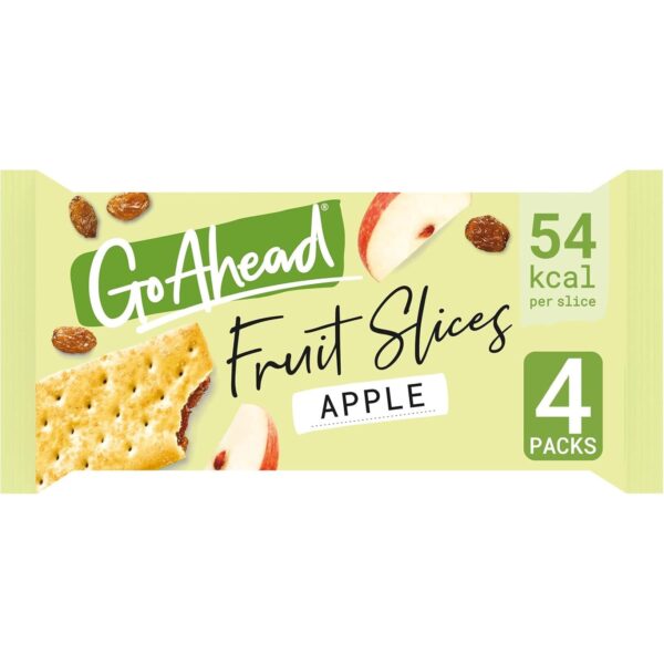 Go Ahead Apple Crispy Fruit Slice Snack Bars, 4 X 44G