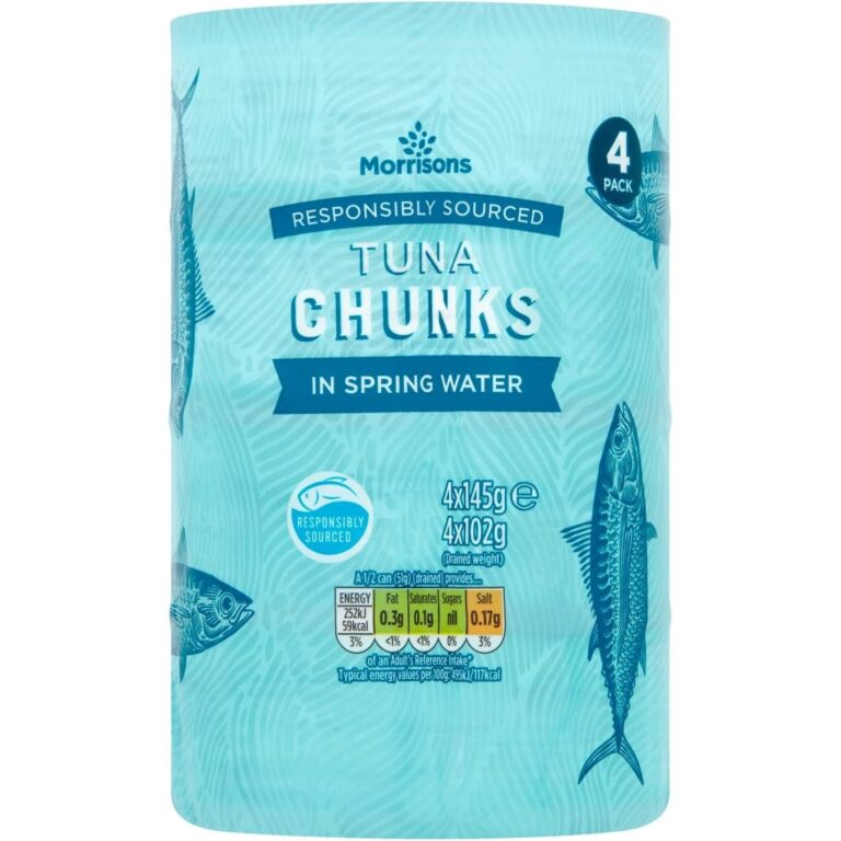 Morrisons Tuna Chunks in Spring Water, 4 X 145G
