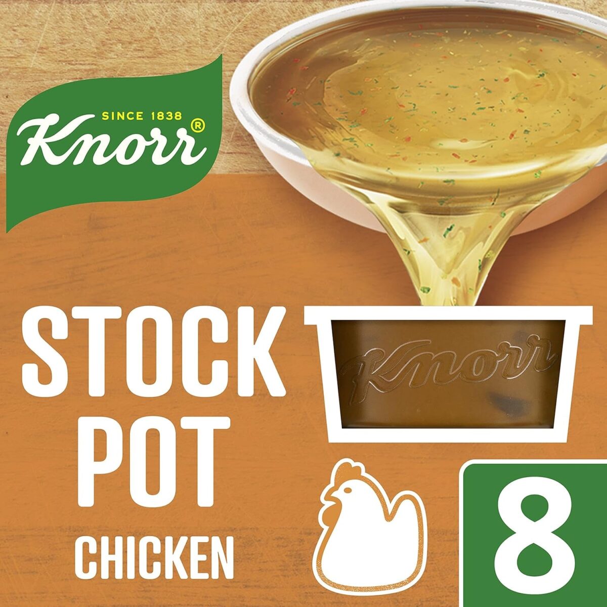 Knorr Chicken Stock Pots Gluten-Free to Add a Rich Chicken Flavour to Your Dishes 8X 28 G