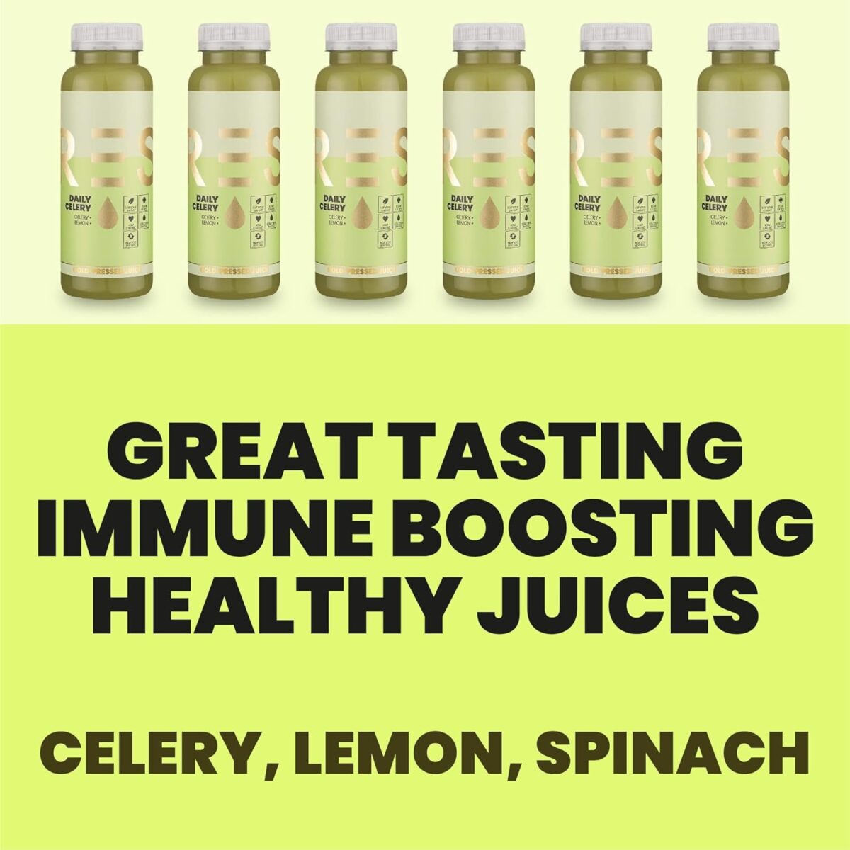 PRESS Healthfoods Celery Juice, Raw Cold Pressed Juice Containing Celery & Lemon - 250Ml