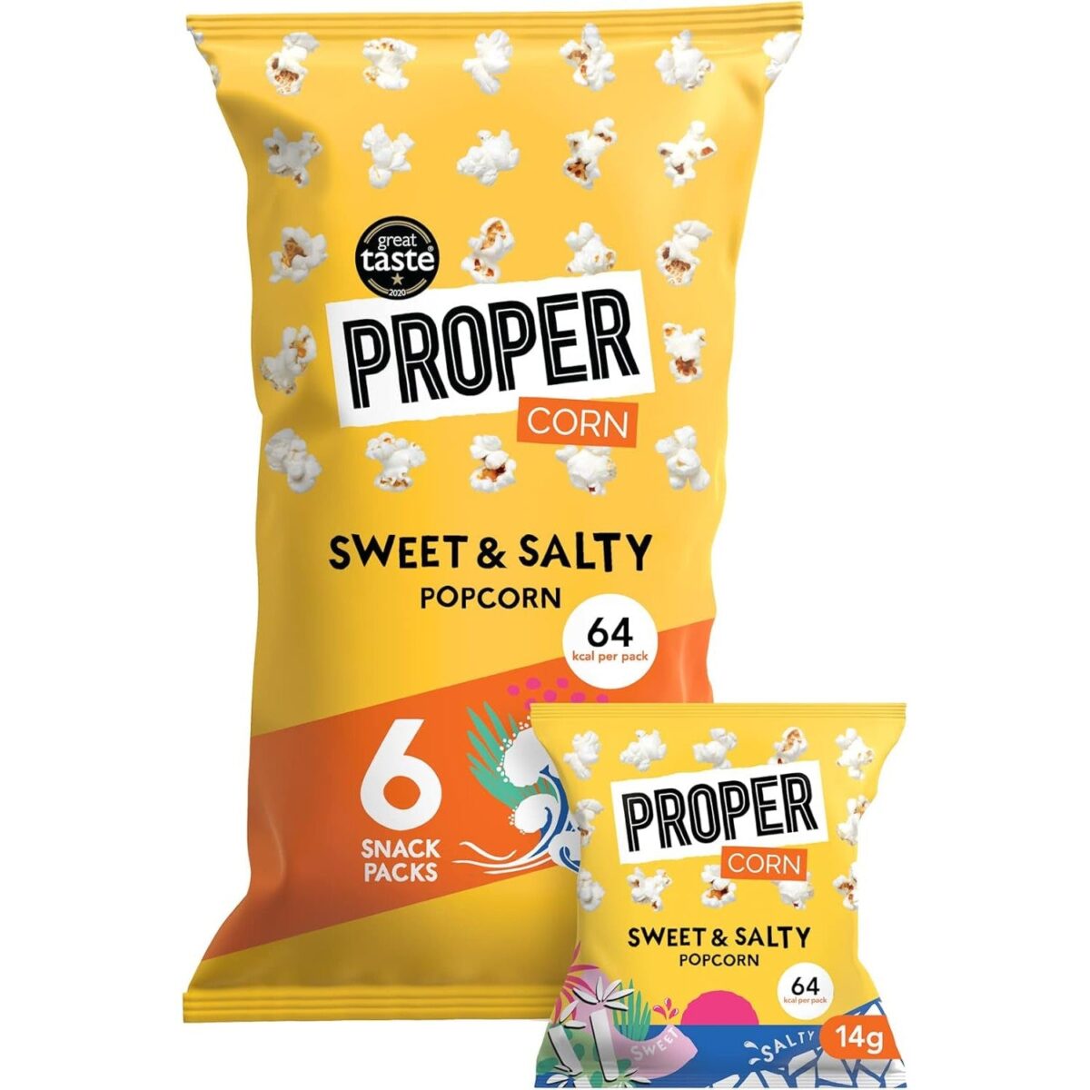 PROPER Propercorn Sweet & Salty Sweet-And-Salty, 84 Gram (Pack of 6)