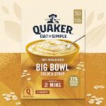Quaker Oat so Simple Big Bowl Golden Syrup, 6 X 49.6 G