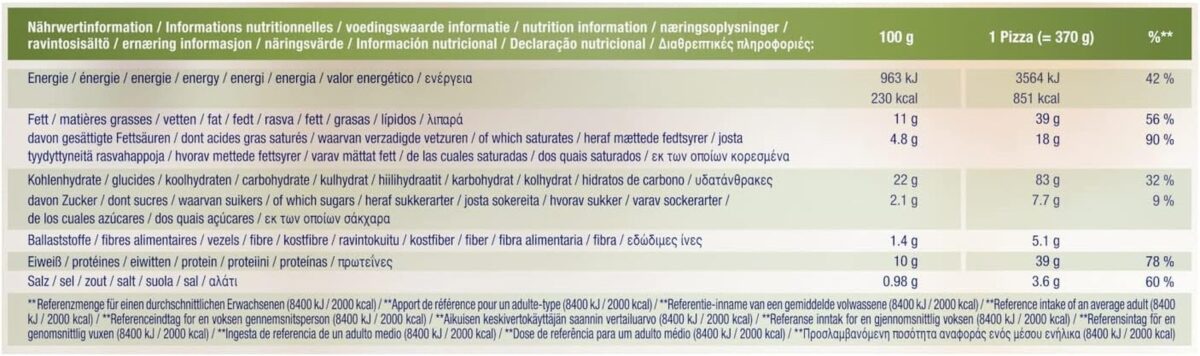 Dr. Oetker Ristorante Gluten Free and Lactose Free Mozzarella Cheese Pizza, 370 G (Frozen) - Packaging May Vary