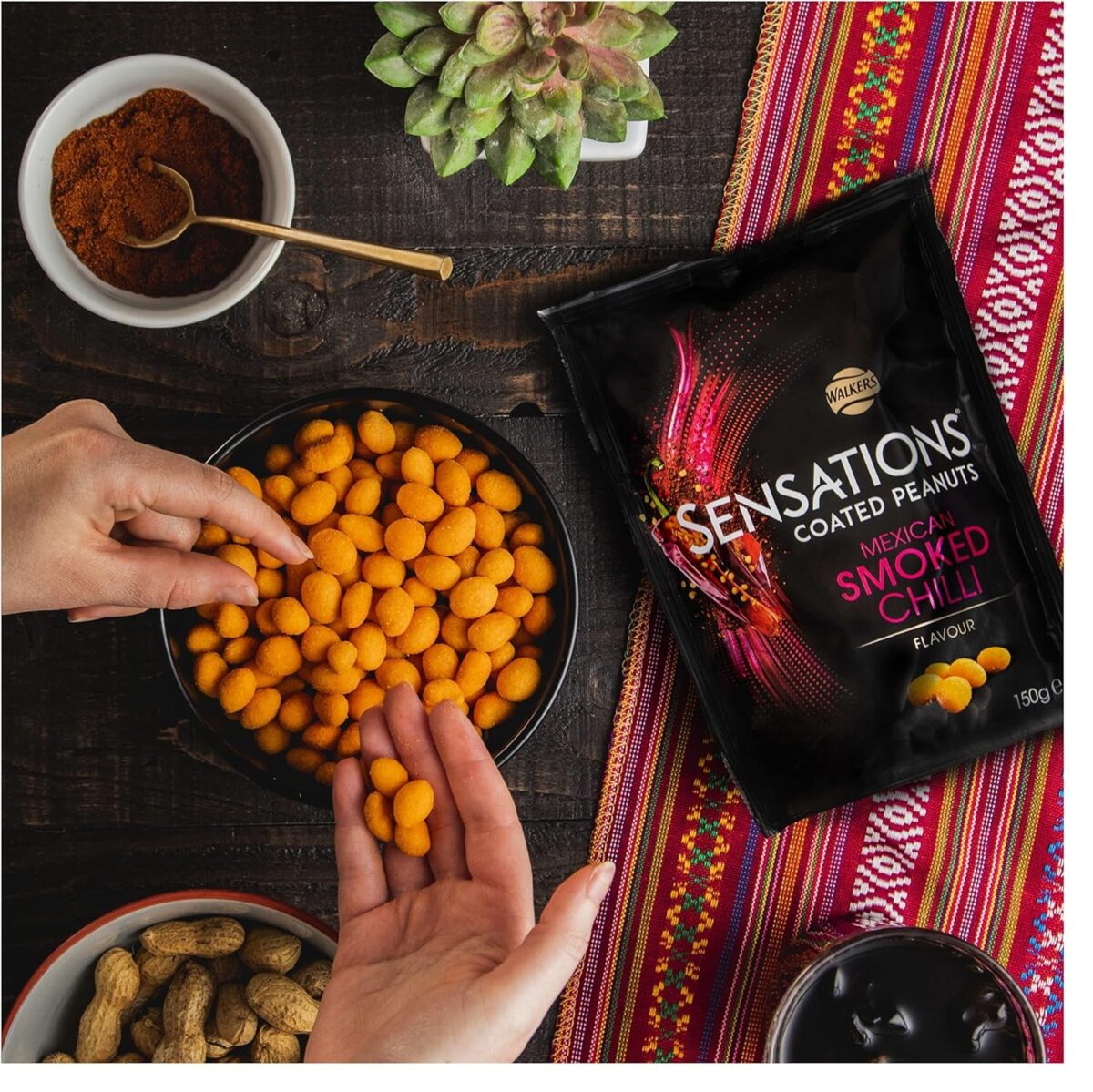 Sensations Mexican Smoked Chilli Coated Sharing Peanuts 150 G