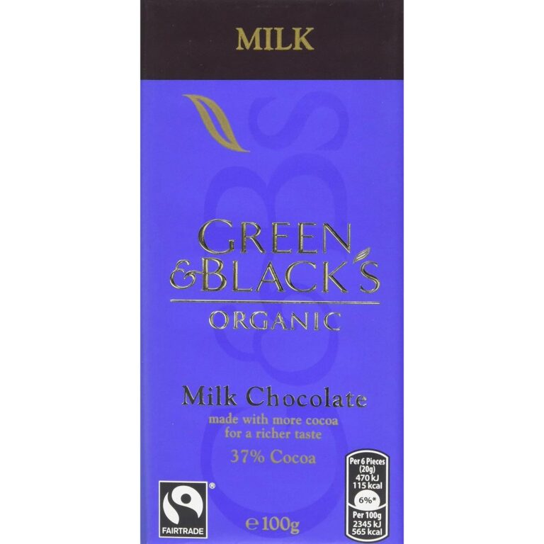 Green & Black'S Organic Milk Chocolate Bar, 90 G