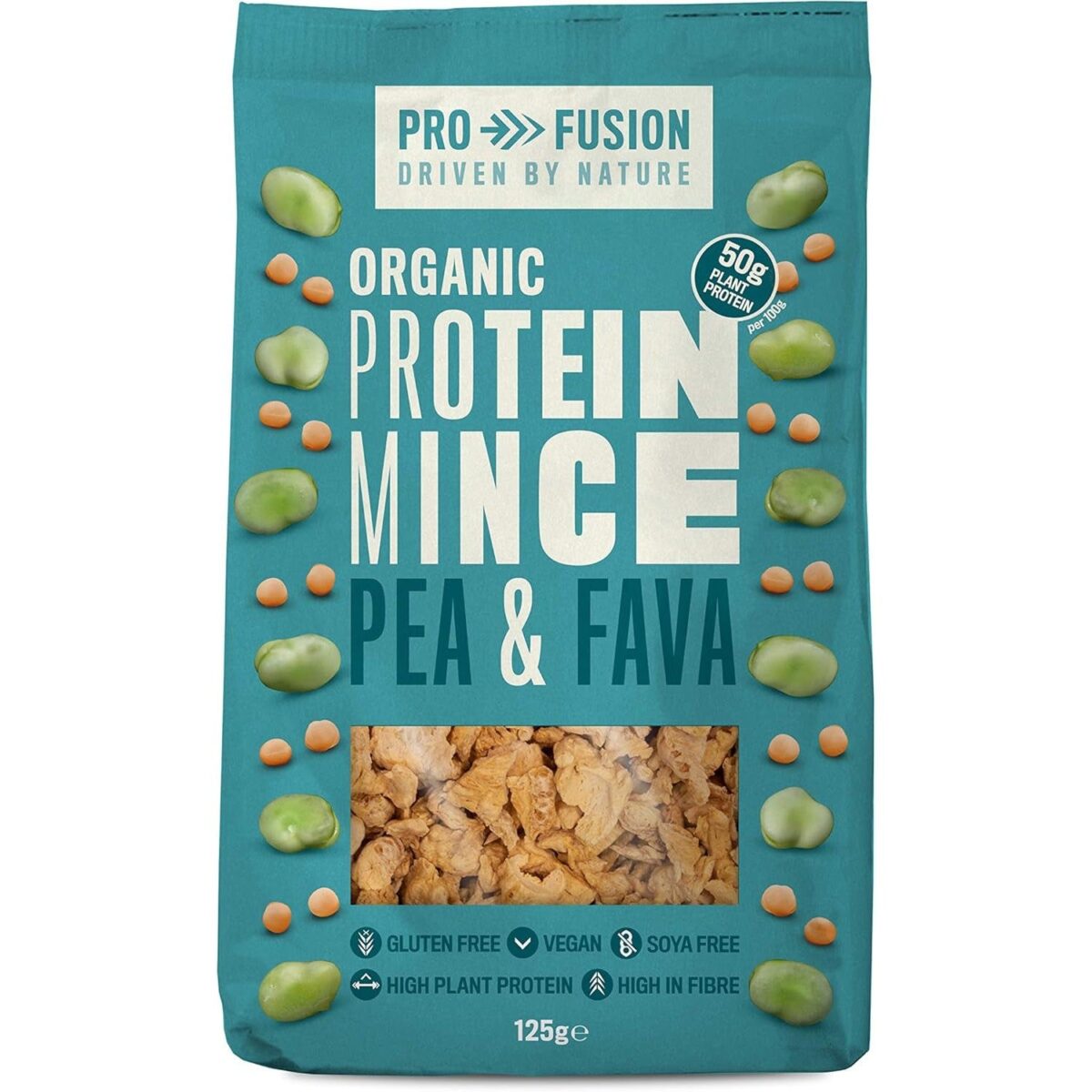 Profusion Organic Vegan Pea and Fava Protein Mince, 250G - High Protein & Gluten-Free - Soya-Free Meat Substitute