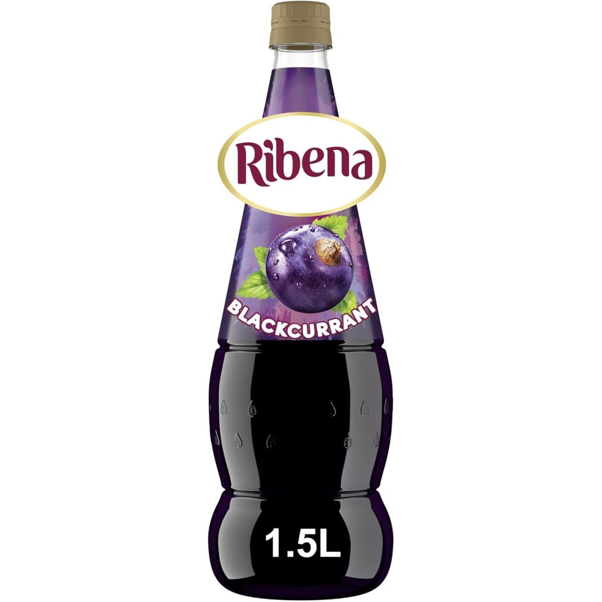 Ribena Blackcurrant Squash 1.5L – Real British Blackcurrants | Rich in Vitamin C | No Artificial Colours or Flavours | 100% Recycled Plastic Bottle