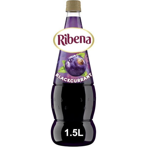 Ribena Blackcurrant Squash 1.5L – Real British Blackcurrants | Rich in Vitamin C | No Artificial Colours or Flavours | 100% Recycled Plastic Bottle