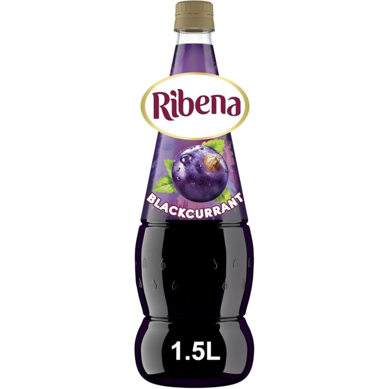 Ribena Blackcurrant Squash 1.5L – Real British Blackcurrants | Rich in Vitamin C | No Artificial Colours or Flavours | 100% Recycled Plastic Bottle