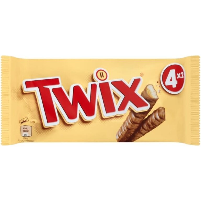 Twix Chocolate Biscuit Bars with Caramel, for Gift Bag,4 Bars of 40G